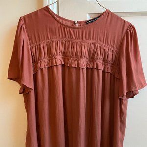 Dusty Pink Ruffle top